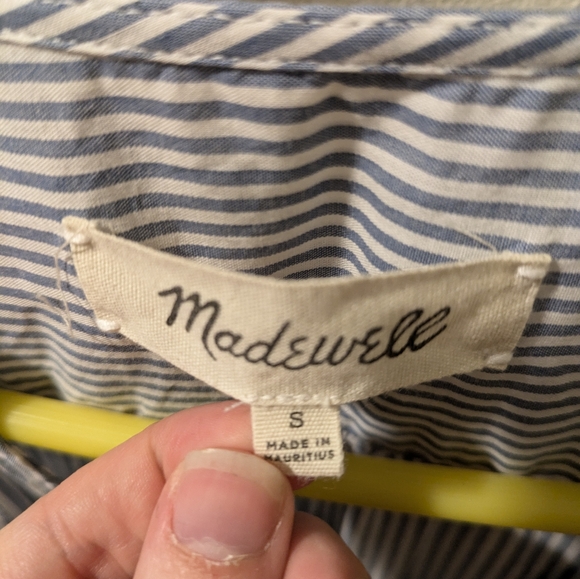 Madewell striped front tie wrap top - Picture 3 of 3